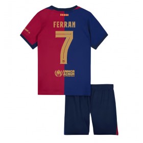 Barcelona Ferran Torres #7 Hemmakläder Barn 2024-25 Kortärmad (+ Korta byxor)